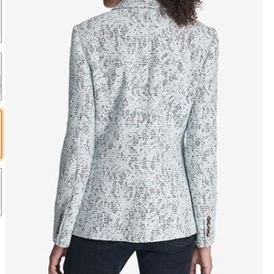 DKNY blazer  Coat Jacket Sky Blue Lace